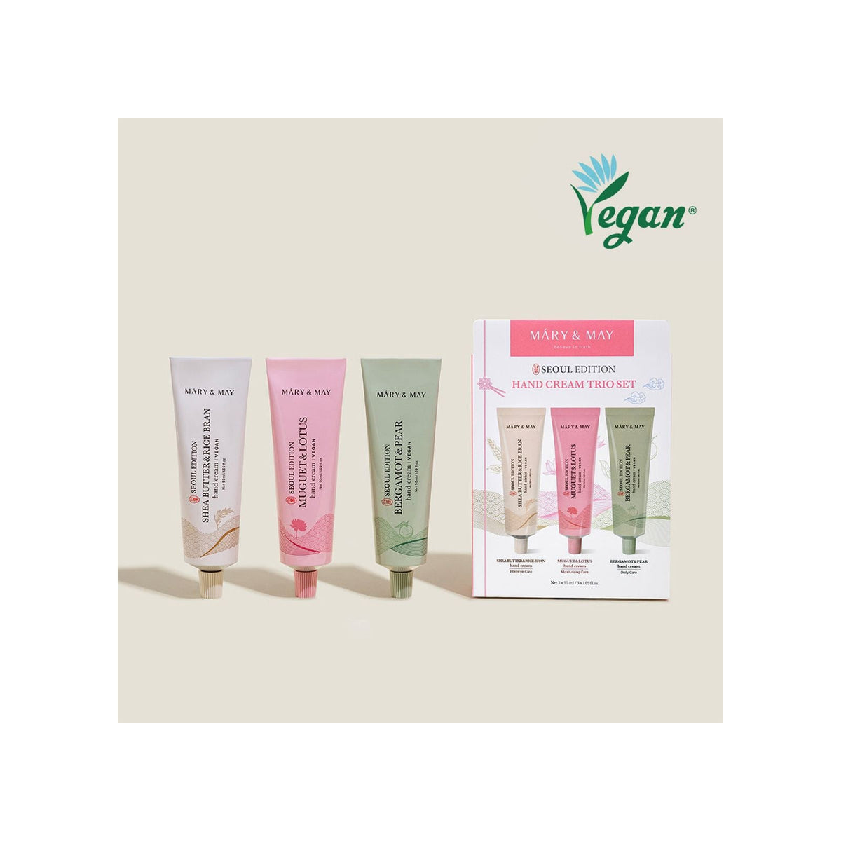 MARY & MAY | Seoul Edition Hand Cream Trio Set - 3x50ml