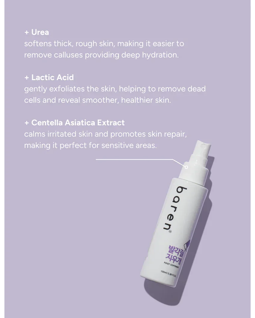BAREN | Callus Remover Kit for Feet: Foot File & Peeling Foot Spray - InternationalCosmetic