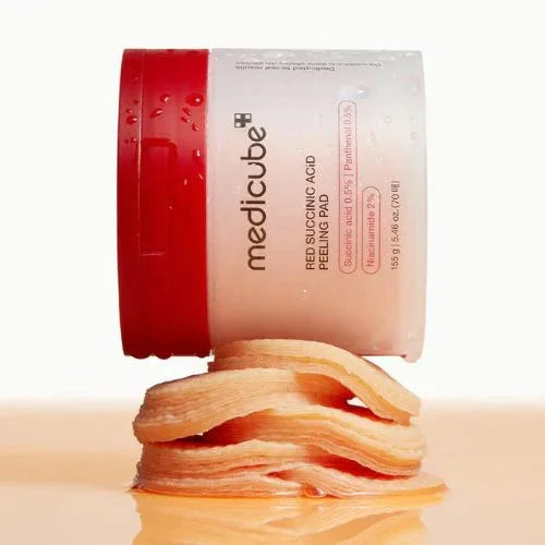 MEDICUBE | Red Succinic Acid Peeling Pad - 70 ud - InternationalCosmetic