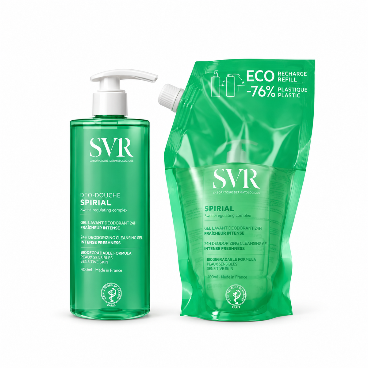 SVR | SPIRIAL Deo Douche Pack Gel Limpiador 400ML + Recarga 400ML