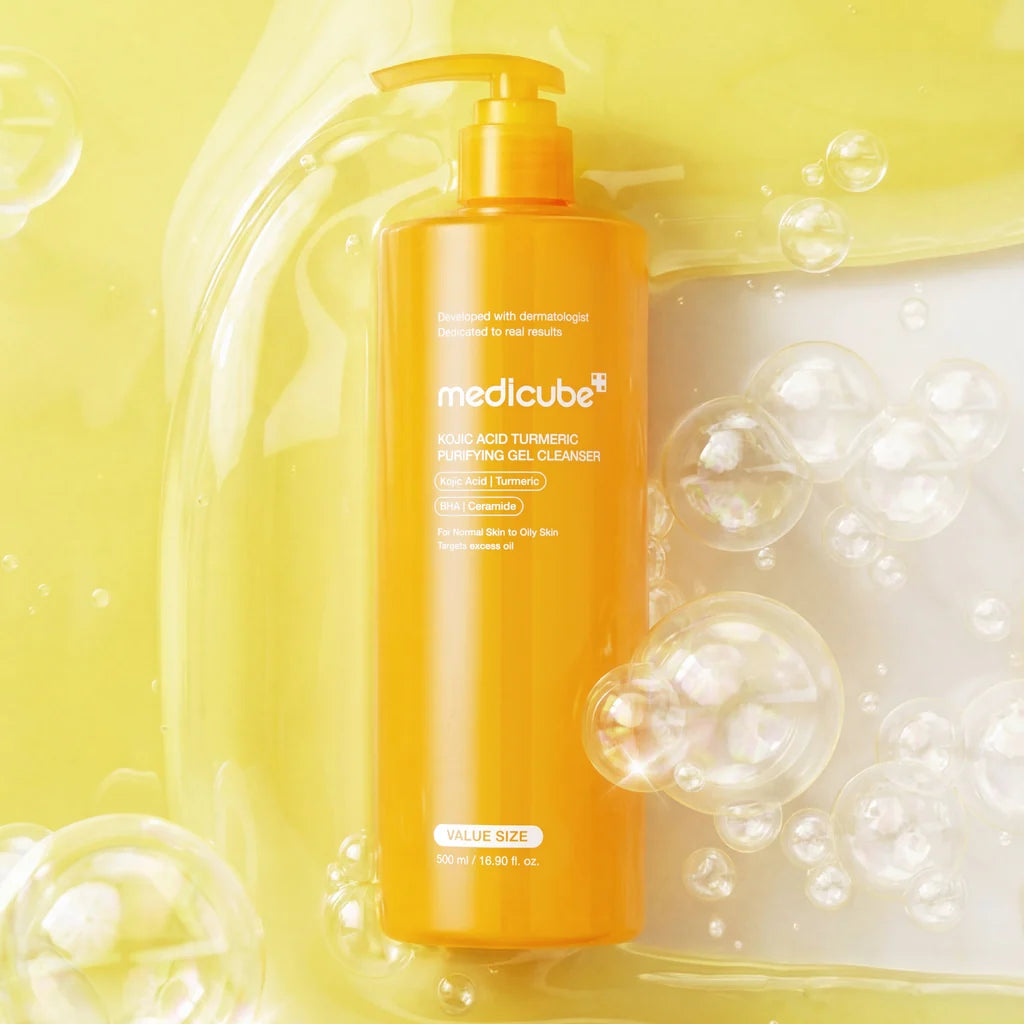 MEDICUBE | Kojic Acid Turmeric Purifying Gel Cleanser - 500ml