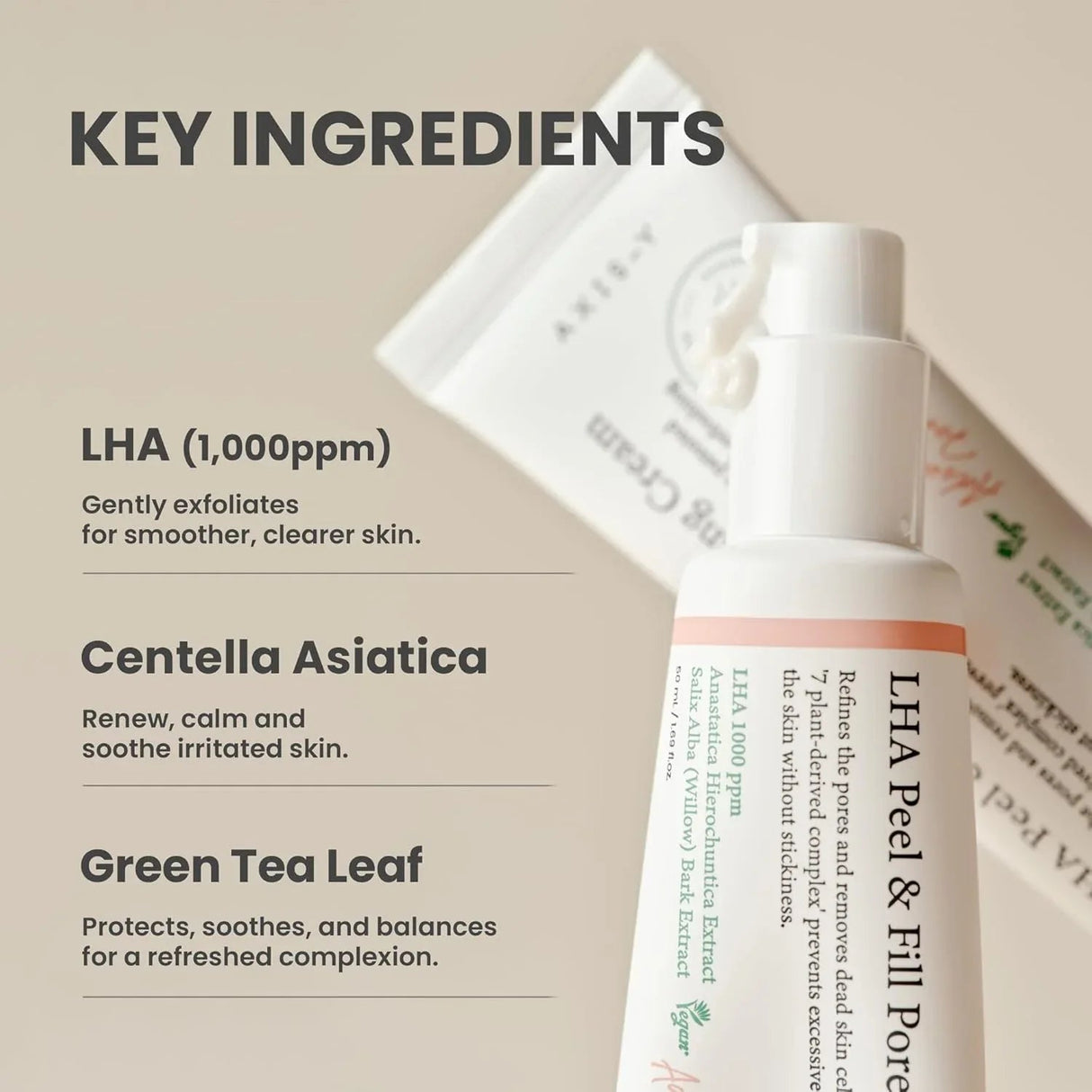 AXIS-Y | LHA Peel & Fill Pore Balancing Cream - 50ml - InternationalCosmetic