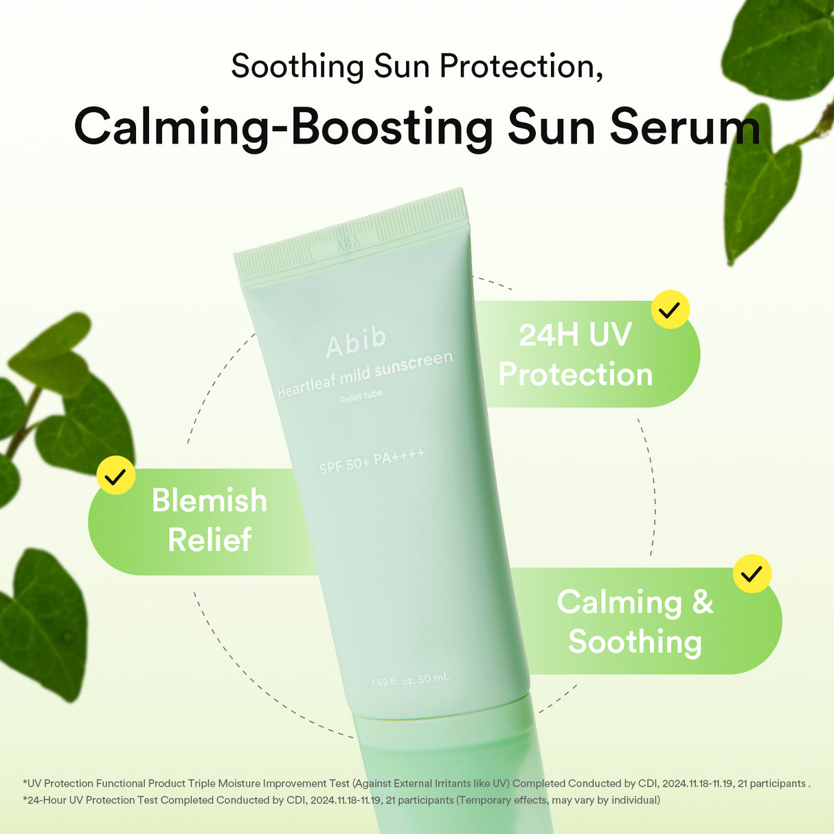 ABIB | Heartleaf Mild Sunscreen Relief Tube SPF50+ - 50ml