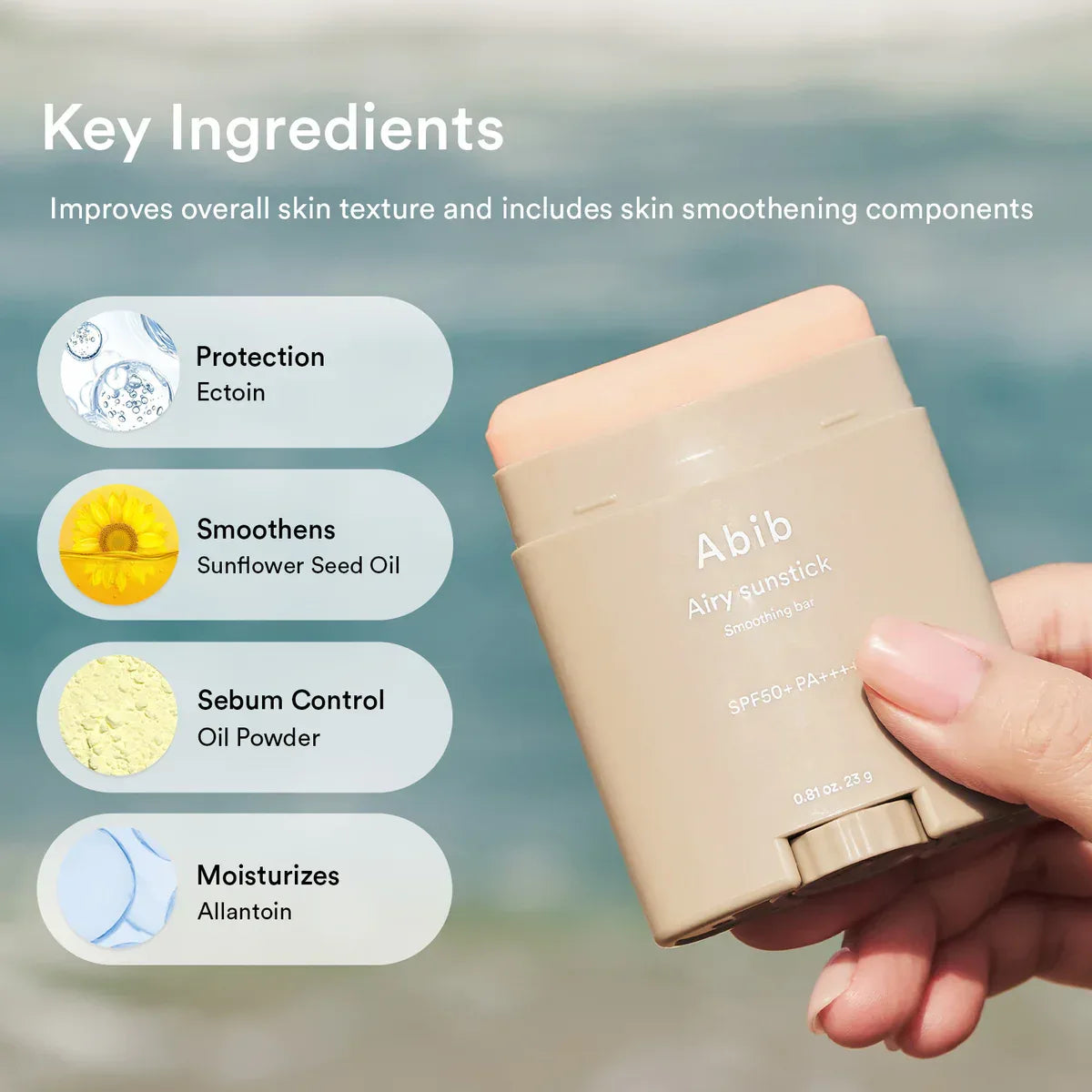 ABIB | Airy Sunstick Smoothing Bar SPF50 - 22ml - InternationalCosmetic