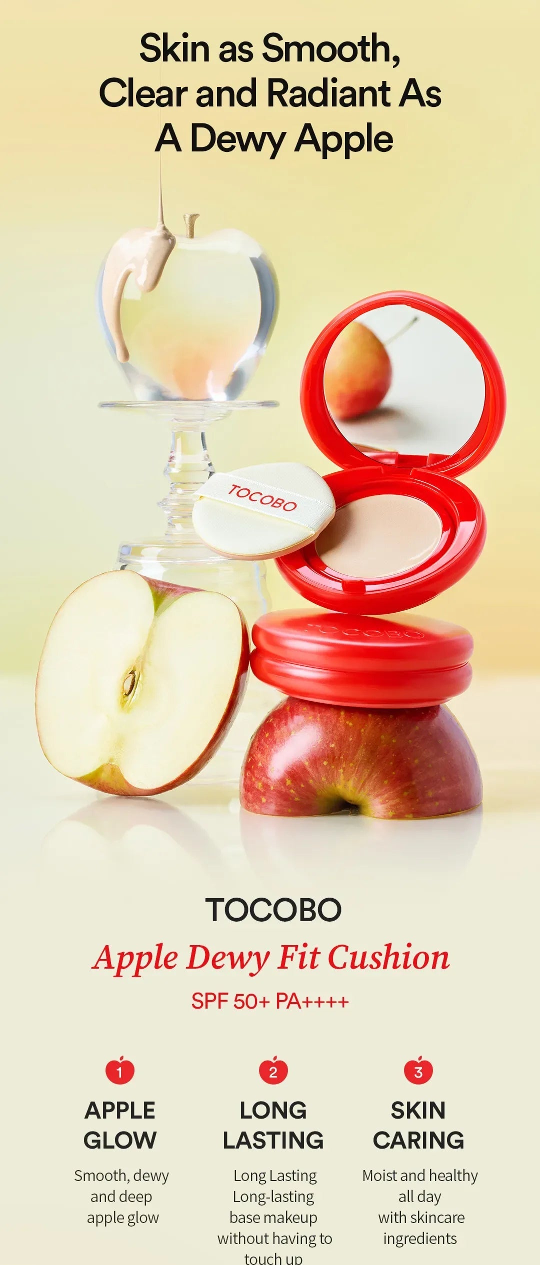 TOCOBO | Apple Dewy Fit Cushion + Refill Set SPF50+ PA++++