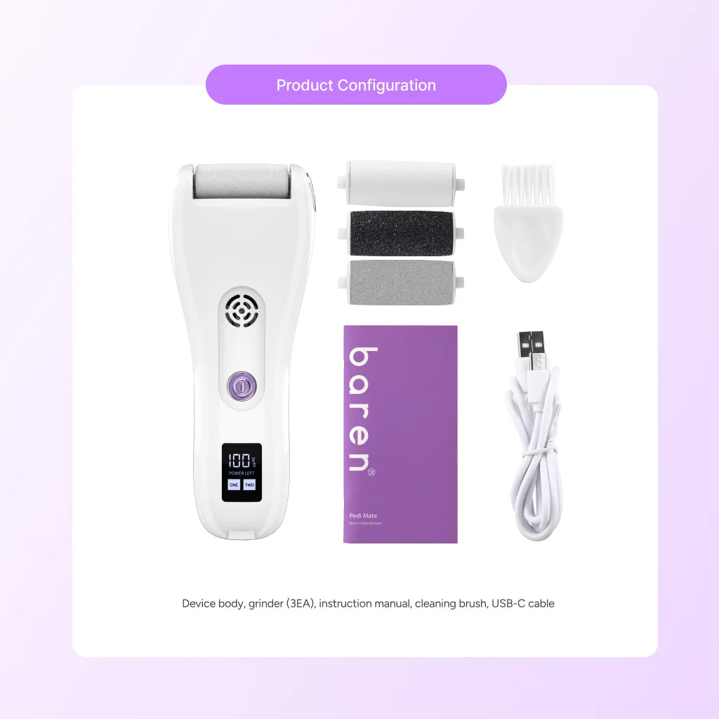 BAREN | Pedi Mate Dual Power Vacuum Electric Callus Remover