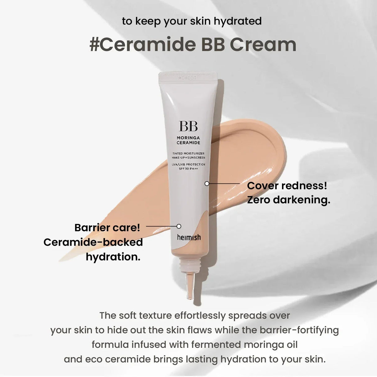 HEIMISH | Moringa Ceramide BB Cream SPF30 - 30gr - InternationalCosmetic