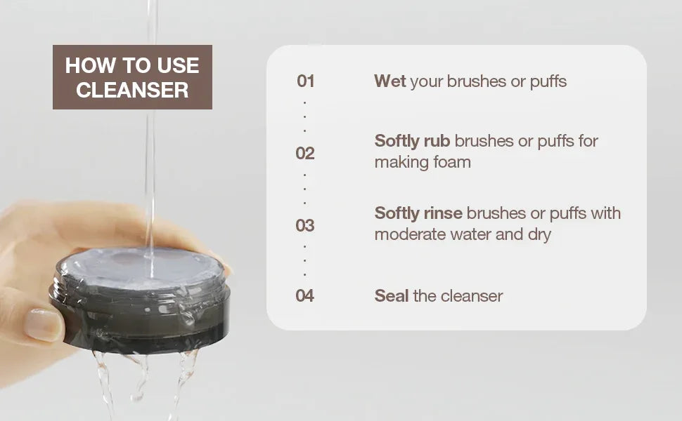STUDIO 17 | Brush & Puff Cleanser - 20gr - InternationalCosmetic