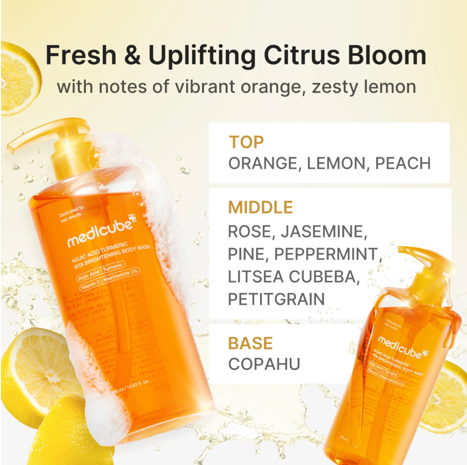 MEDICUBE | Kojic Acid Turmeric Vita Brightening Body Wash - 400ml