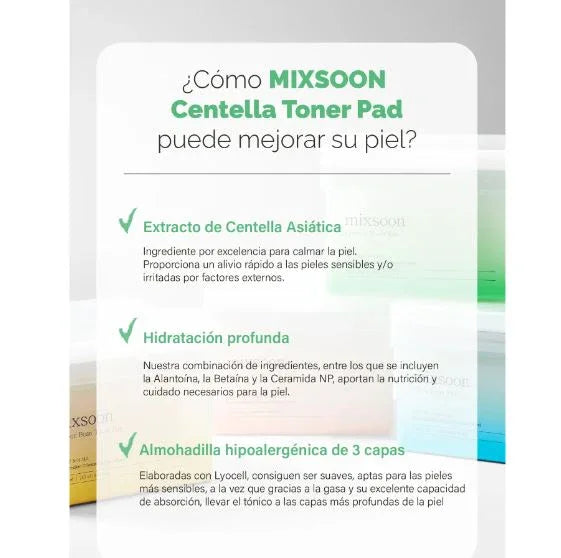 MIXSOON | Centella Toner Pad - 120ud - InternationalCosmetic