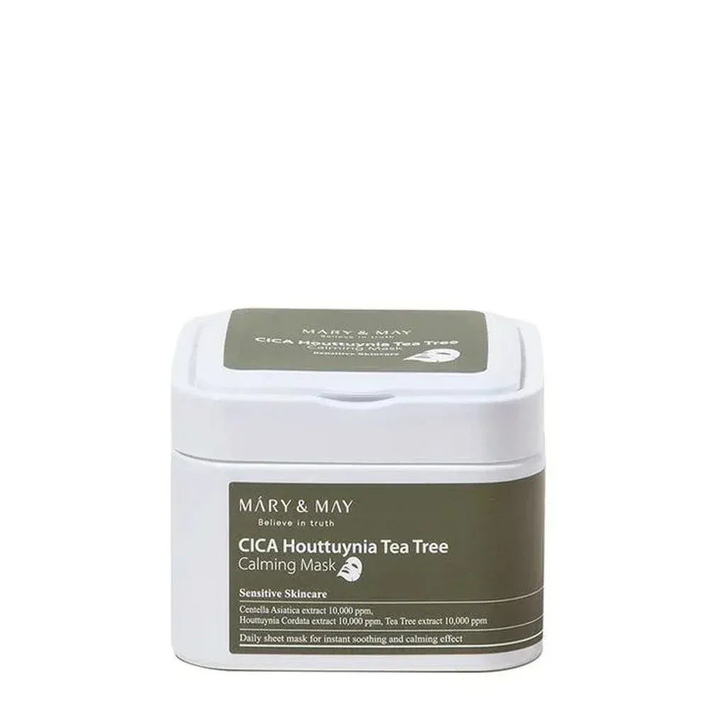 MARY & MAY | Cica Houttuynia Tea Tree Calming Mask - 30 ud - InternationalCosmetic
