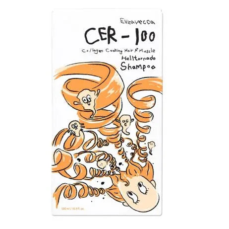 ELIZAVECCA | CER‑100 Collagen Coating Hair A+ Muscle Hell‑Tornado Shampoo - 500ml - InternationalCosmetic