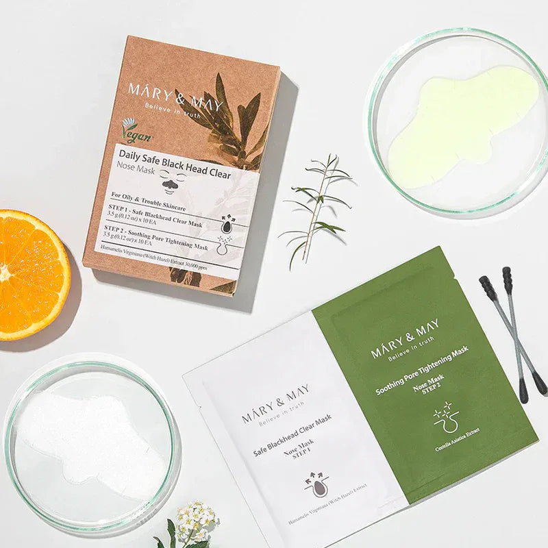MARY & MAY | Daily Safe Black Head Clear Nose Mask - 10 ud - InternationalCosmetic