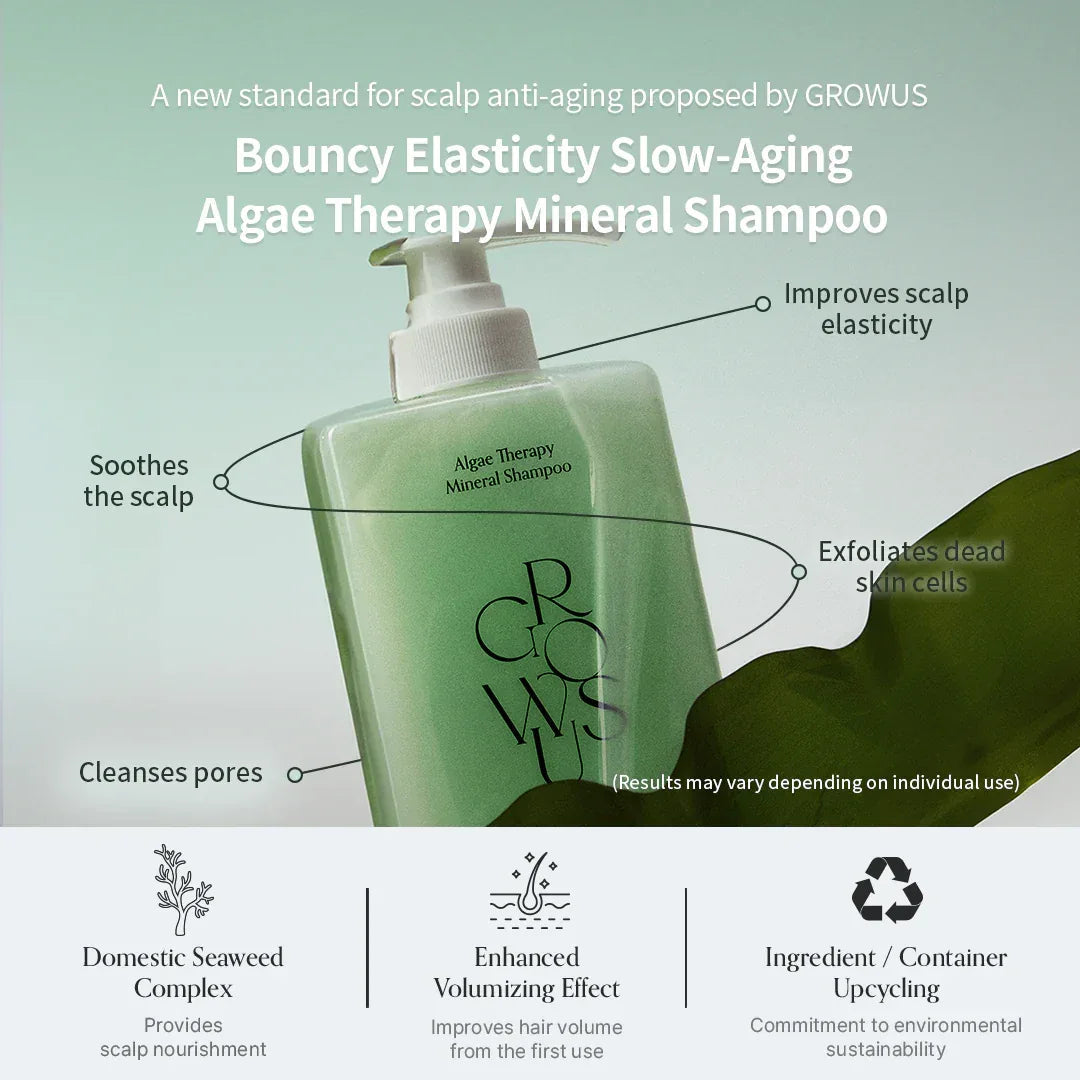 GROWUS | Algae Therapy Mineral Shampoo - 500ml - InternationalCosmetic