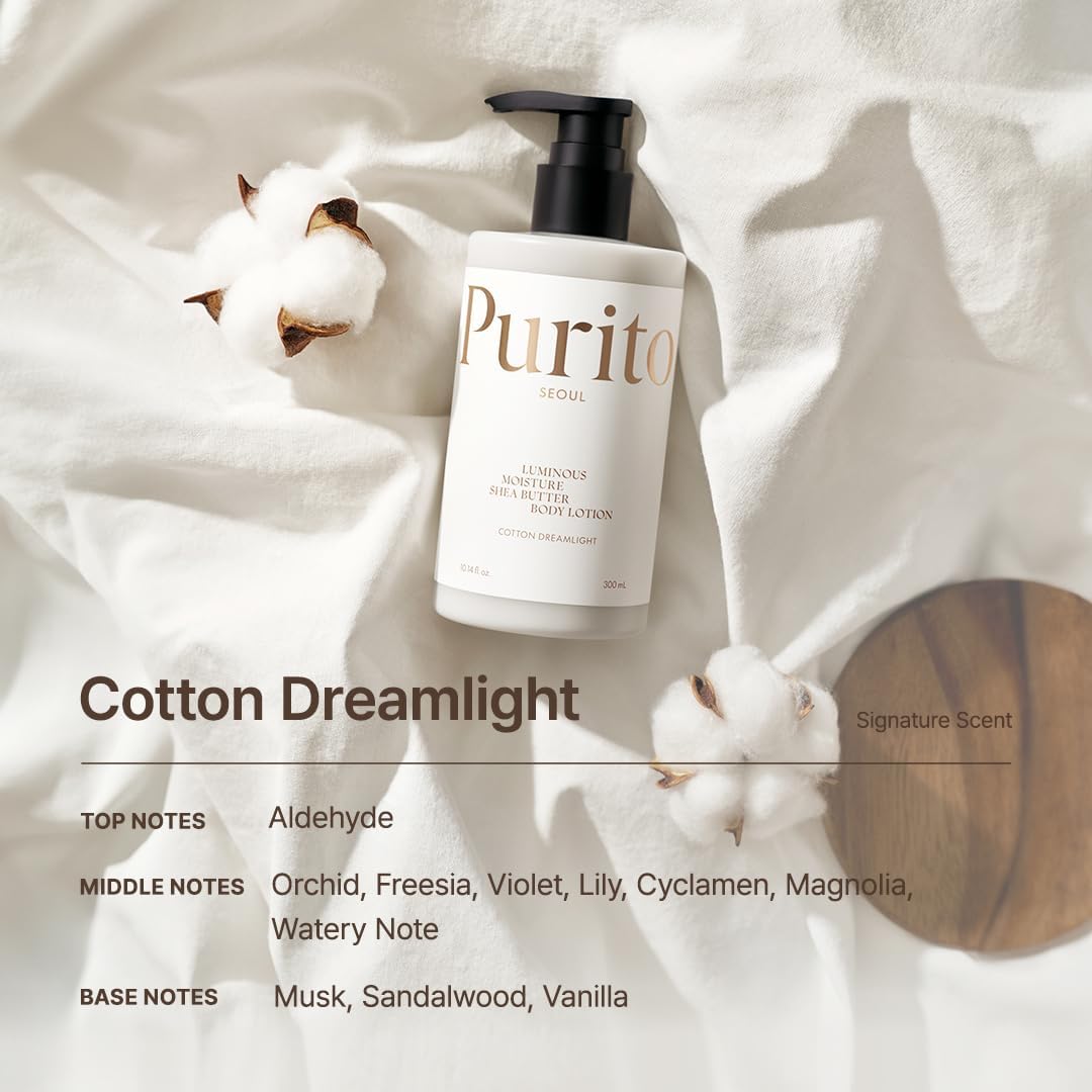 PURITO | Luminous Moisture Shea Butter Body Lotion Cotton Dreamlight - 300ml