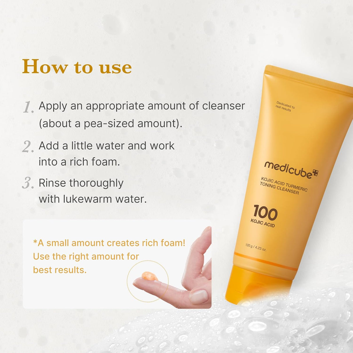 MEDICUBE | Kojic Acid Turmeric Toning Cleanser - 120gr