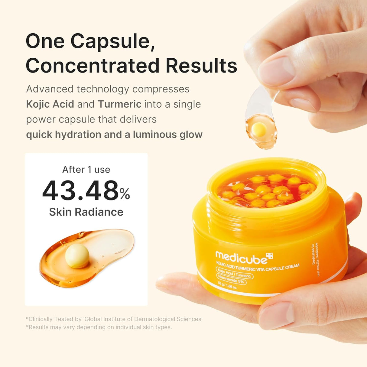MEDICUBE | Kojic Acid Turmeric Vita Capsule Cream - 53gr