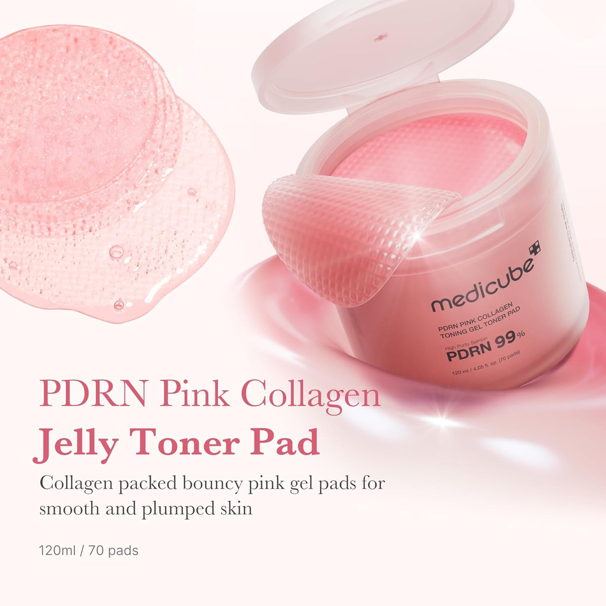 MEDICUBE | PDRN Pink Collagen Toning Gel Toner Pad