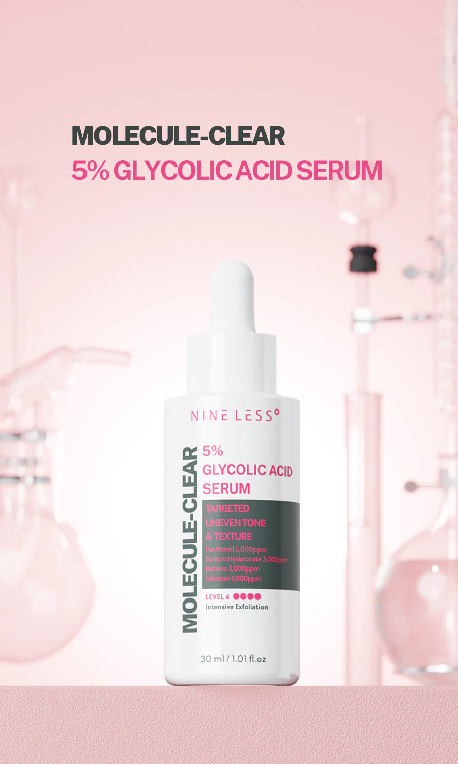 NINE LESS | 5% Glycolic Acid Serum - 30 ml