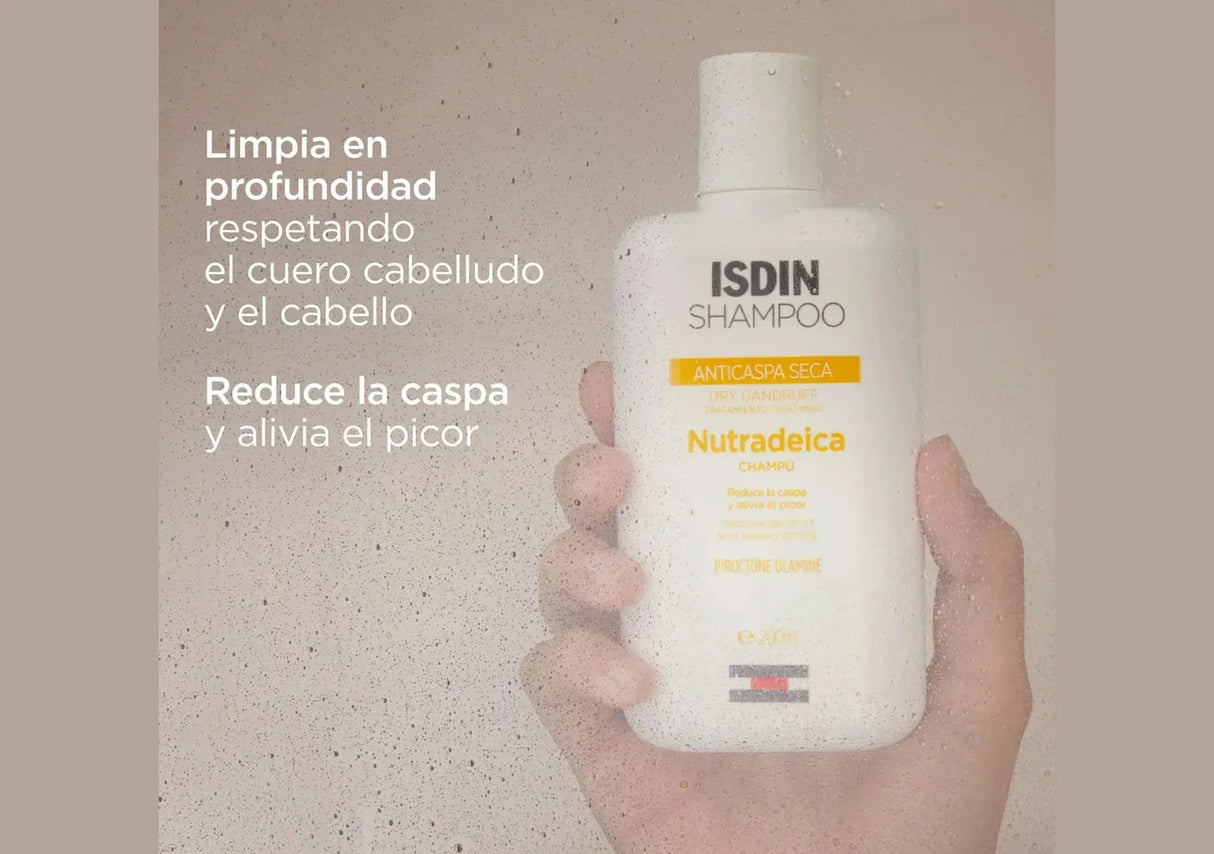 ISDIN | Nutradeica® Champú Anticaspa Seca - 200ml - InternationalCosmetic