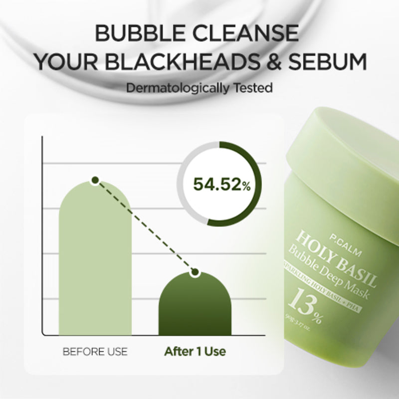 P.CALM | Holy Basil Bubble Deep Mask - 90 gr