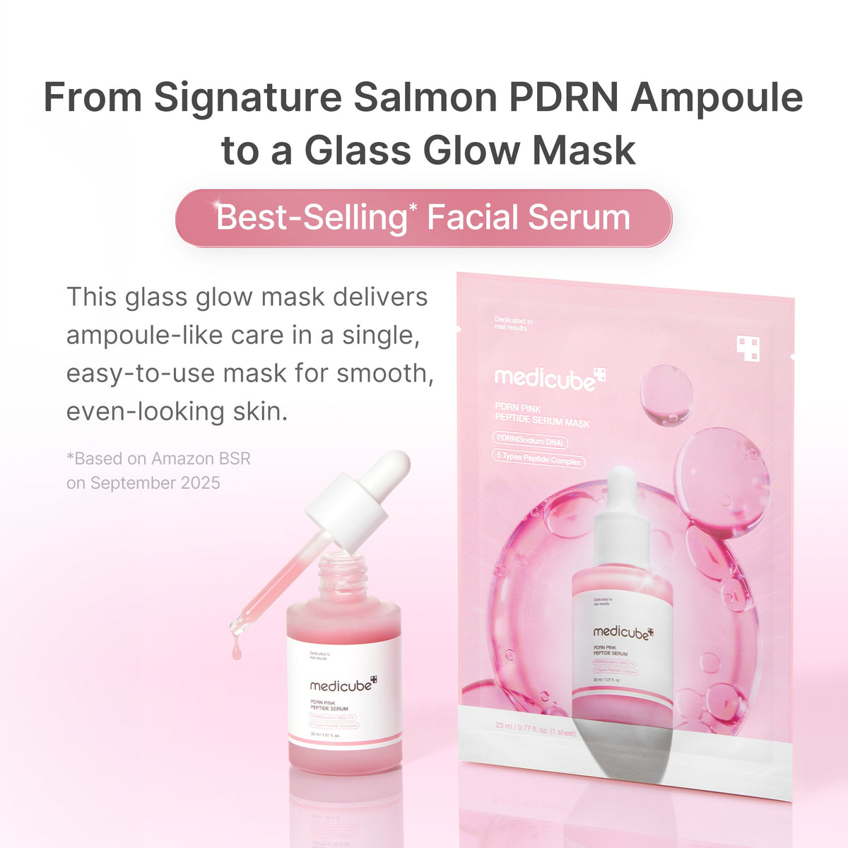 MEDICUBE | PDRN Pink Peptide Serum Mask - 6ud