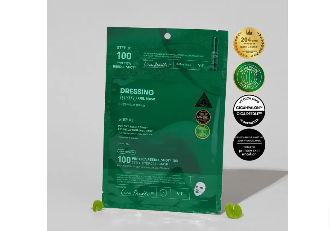 VT COSMETICS | Pro Cica Reedle Shot® 100 2step Hydrogel Mask - InternationalCosmetic