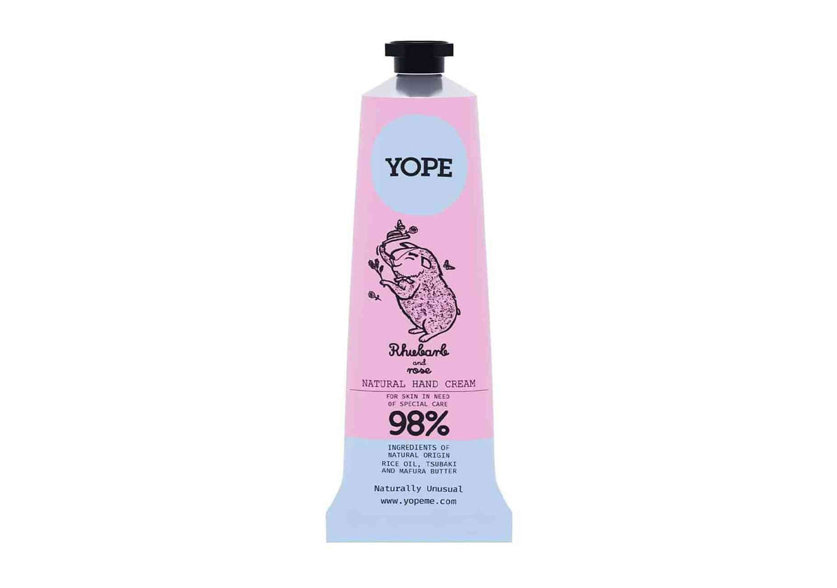YOPE | Rhubarb and Rose Hand Cream - 50ml - InternationalCosmetic