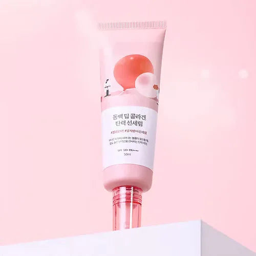 ROUND LAB | Camellia Deep Collagen Firming Sun Serum SPF50+ - 50 ml - InternationalCosmetic