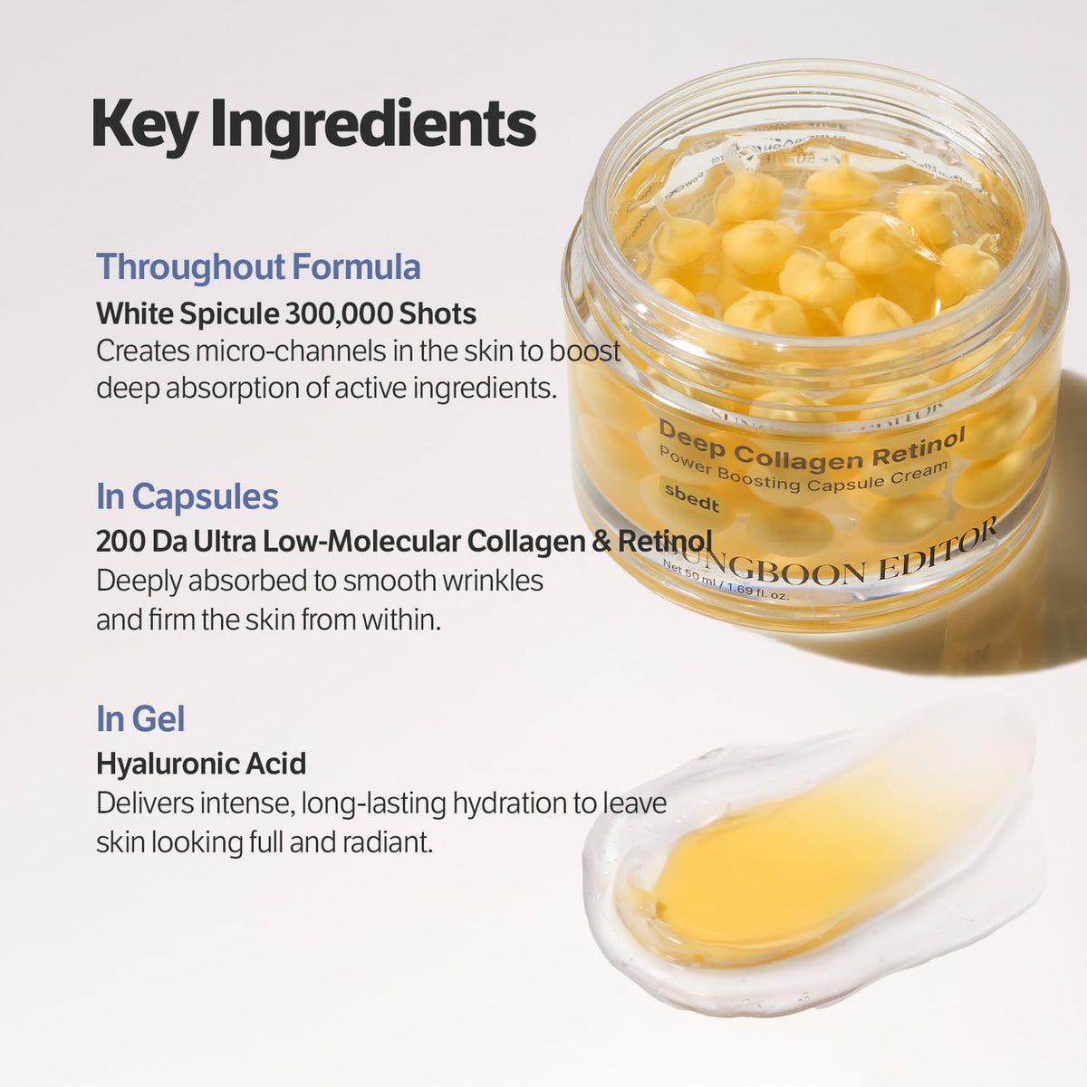 SUNGBOON EDITOR | Deep Collagen Retinol Power Boosting Capsule Cream - 50ml