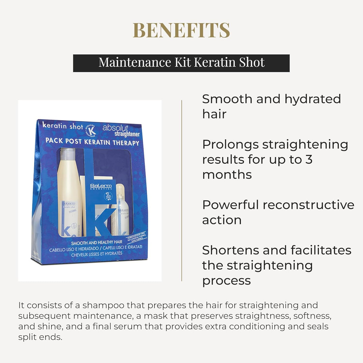 SALERM | Keratin Shot Kit de Mantenimiento