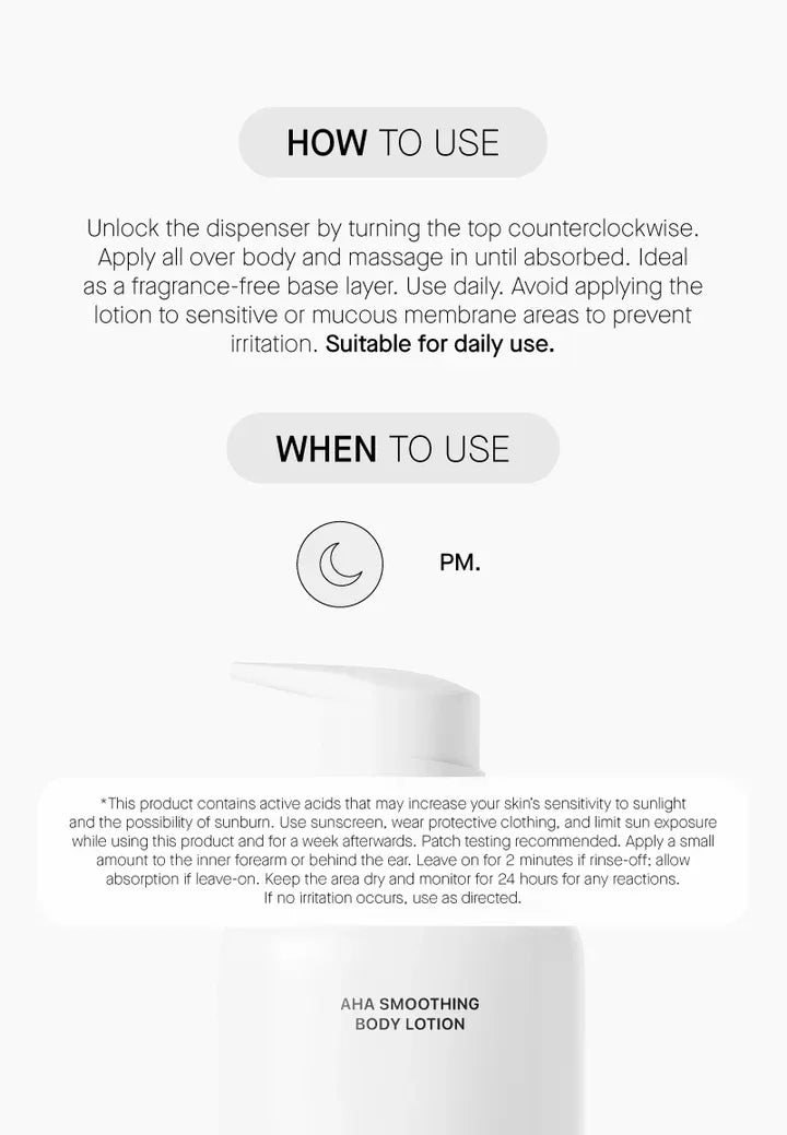 TRANSPARENT LAB | AHA Smoothing Body Lotion - 400ml - InternationalCosmetic
