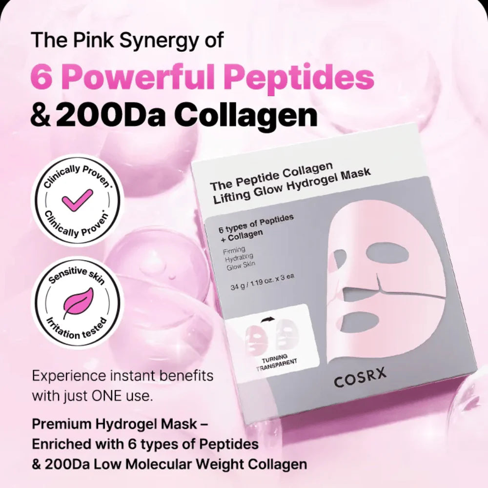COSRX | The Peptide Collagen Lifting Glow Hydrogel Mask