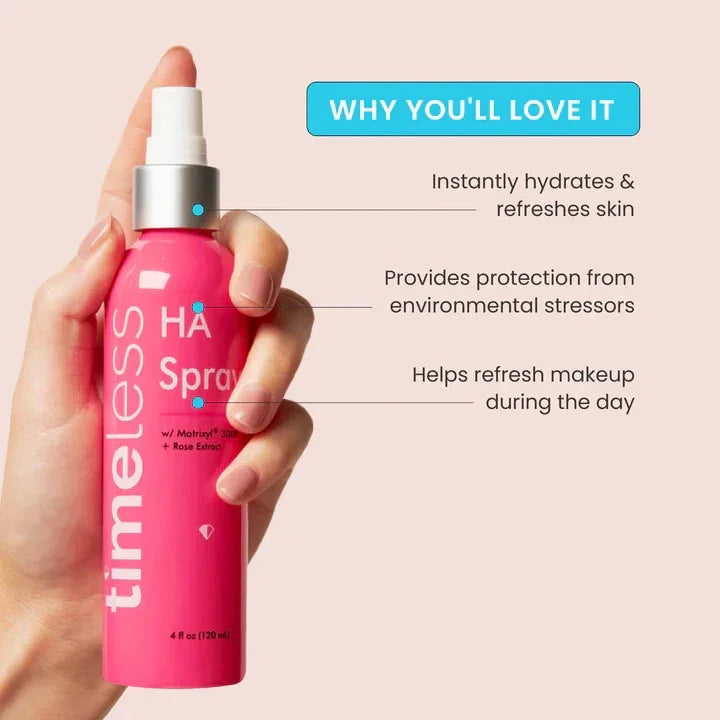 TIMELESS | HA Spray Matrixyl 3000 + Rose Spray - 120ml - InternationalCosmetic