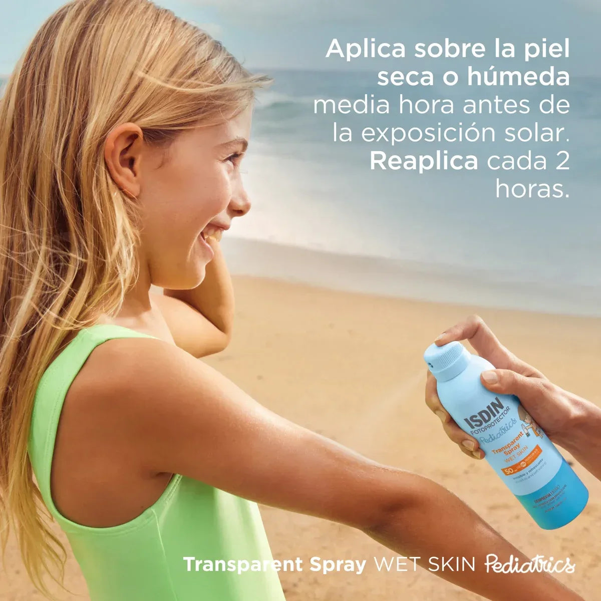 ISDIN | Transparent Spray Wet Skin Pediatrics SPF 50 - 250ml - InternationalCosmetic