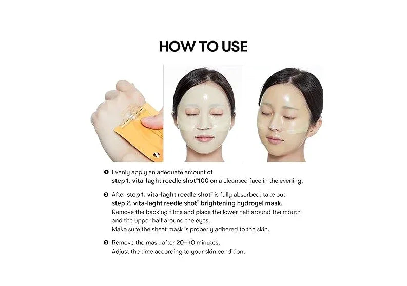 VT COSMETICS | Vita-Light Reedle Shot 100 2step Hydrogel mask - InternationalCosmetic