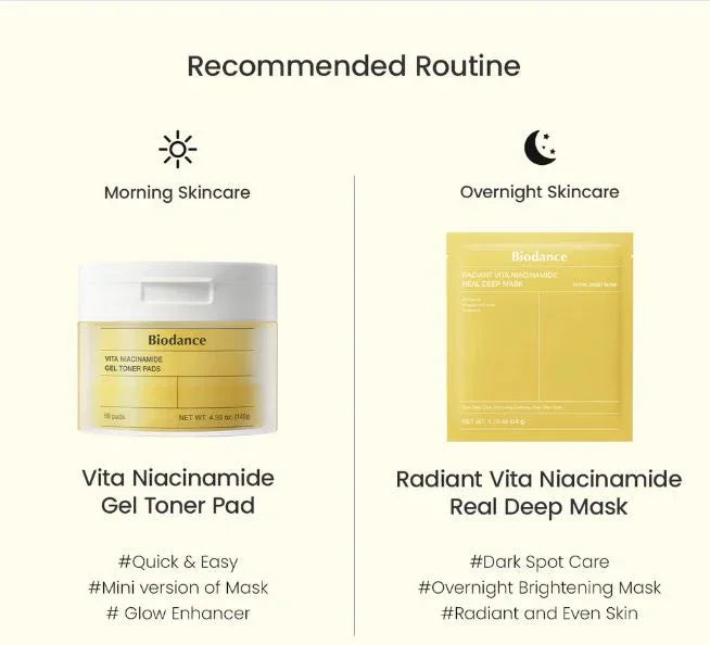 BIODANCE | Vita Niacinamide Gel Toner Pads - 60ud - InternationalCosmetic