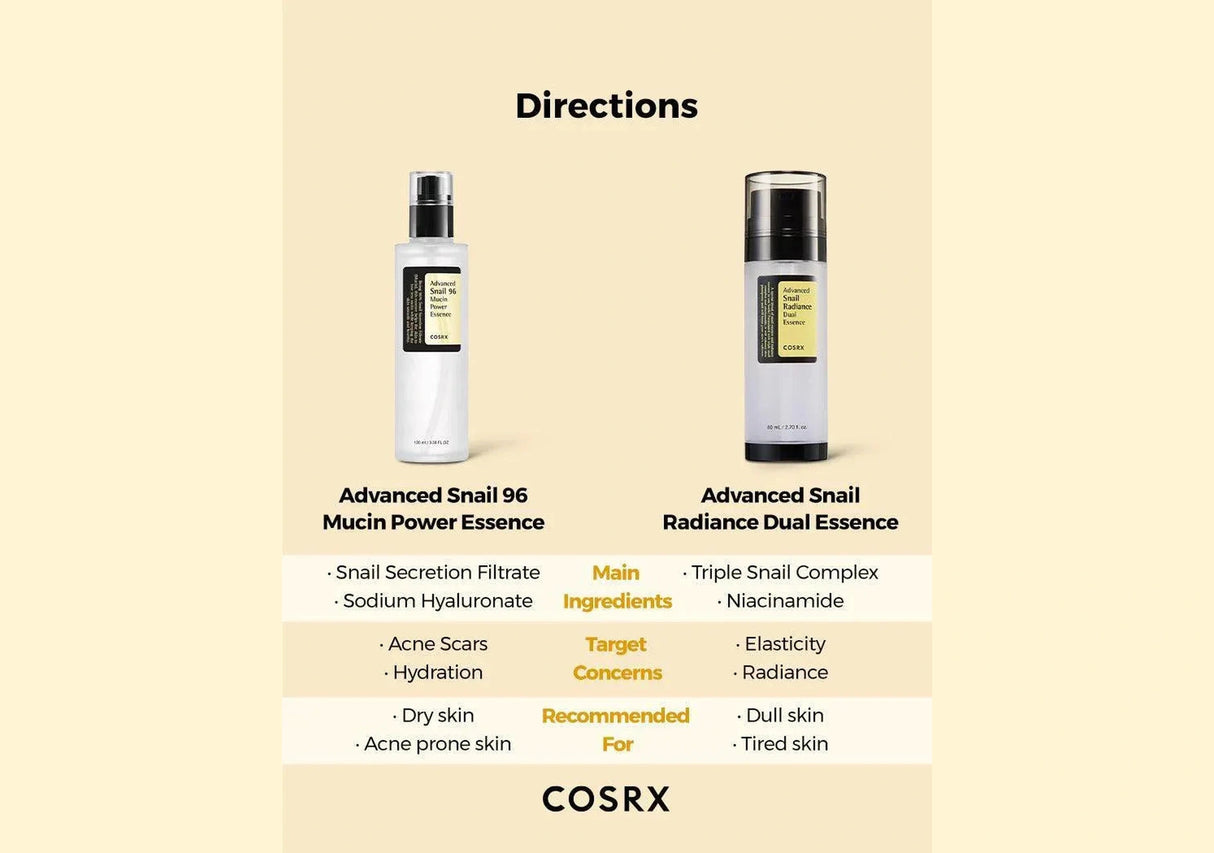 COSRX | Advanced Snail Radiance Dual Essence - 80ml - InternationalCosmetic