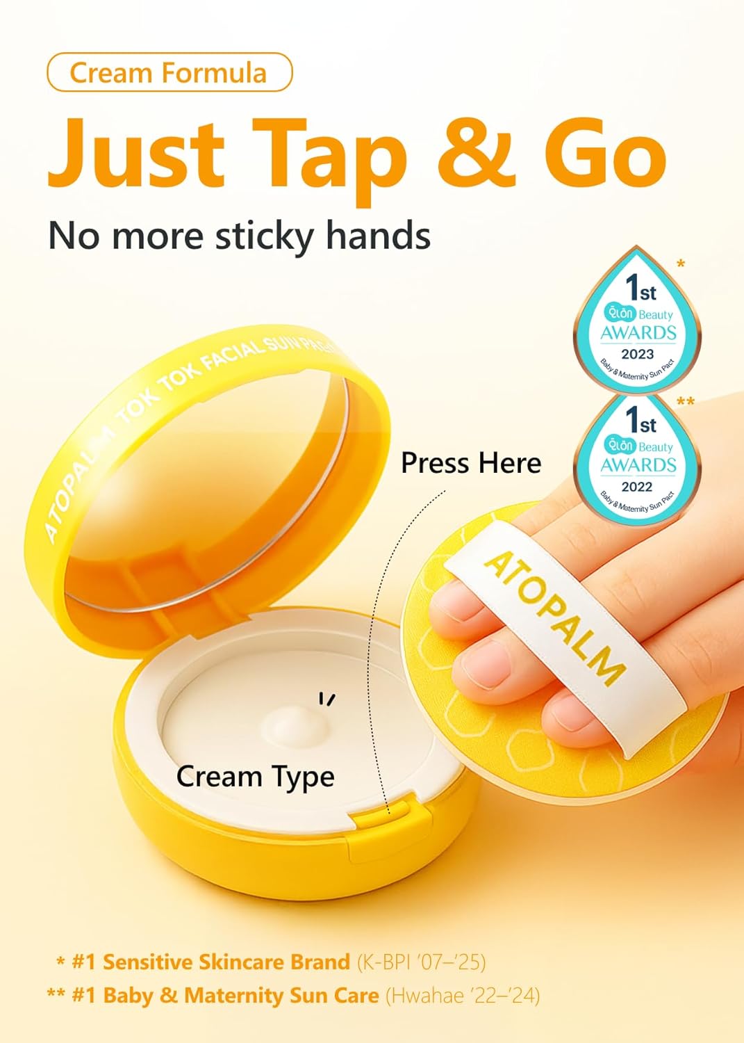 ATOPALM | Tok Tok Facial Sun Pact SPF43 - 15gr