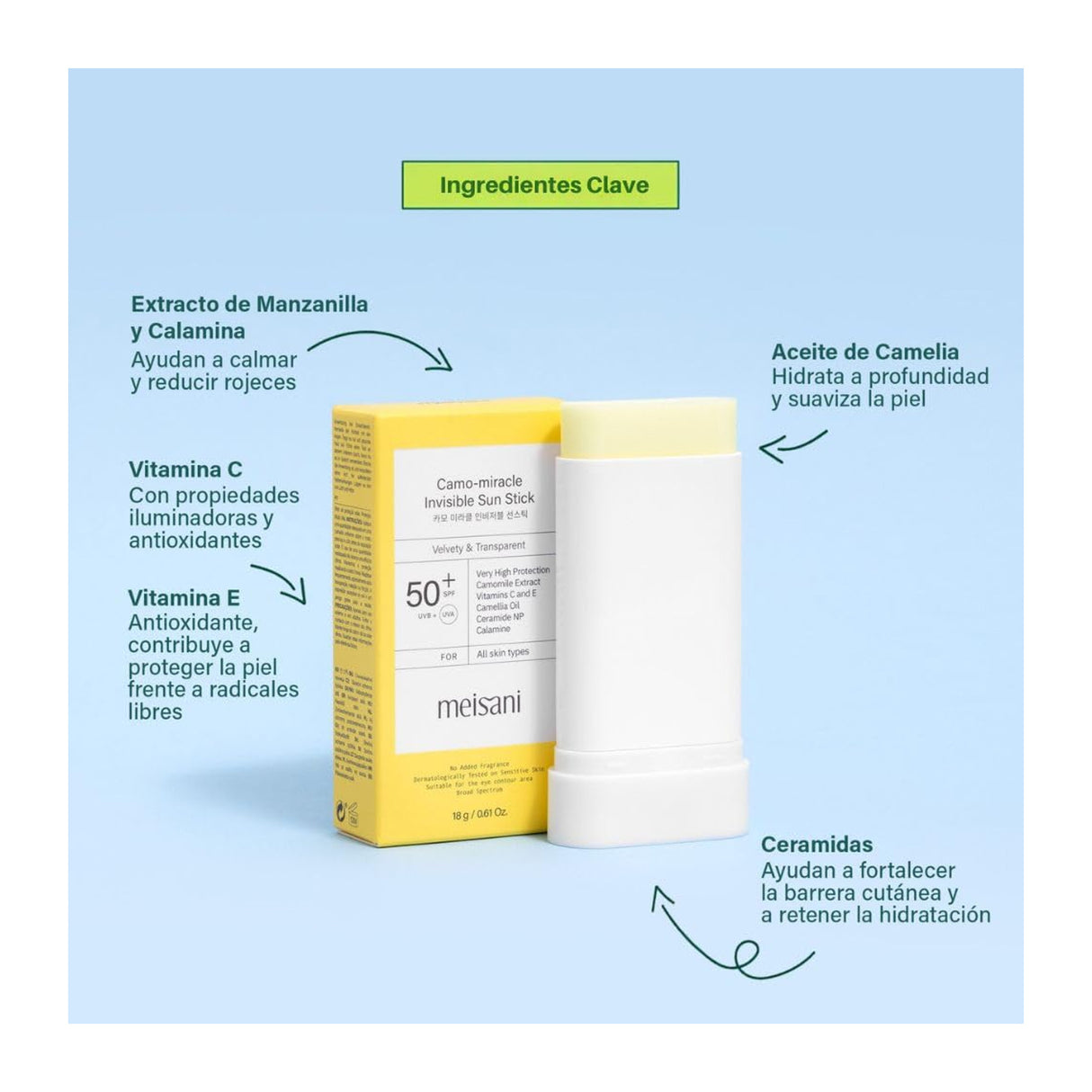 MEISANI | Camo-Miracle Invisible Sun Stick SPF50+ - 18g