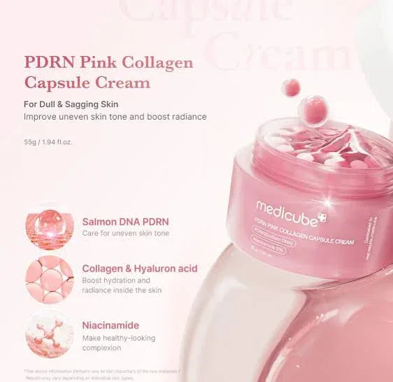 MEDICUBE | PDRN Pink Collagen Capsule Cream - 55 gr - InternationalCosmetic