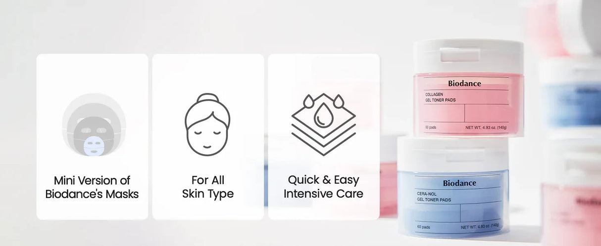 BIODANCE | Cera-nol Gel Toner Pad - 60ud - InternationalCosmetic