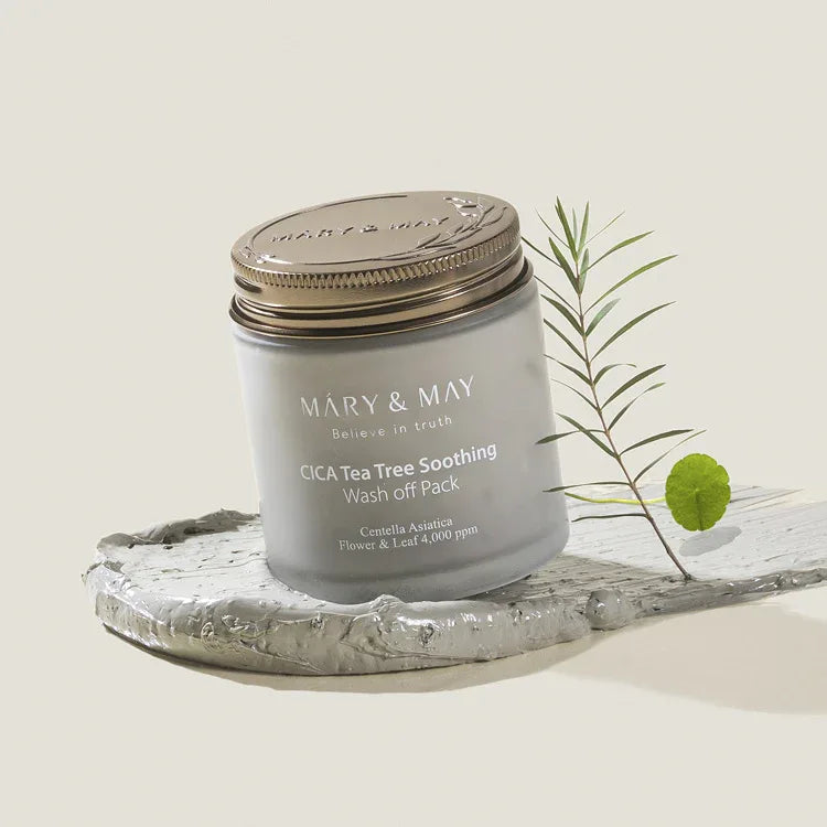MARY & MAY | Cica Tea Tree Soothing Wash-Off Pack - InternationalCosmetic