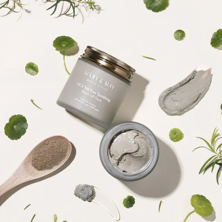 MARY & MAY | Cica Tea Tree Soothing Wash-Off Pack - InternationalCosmetic