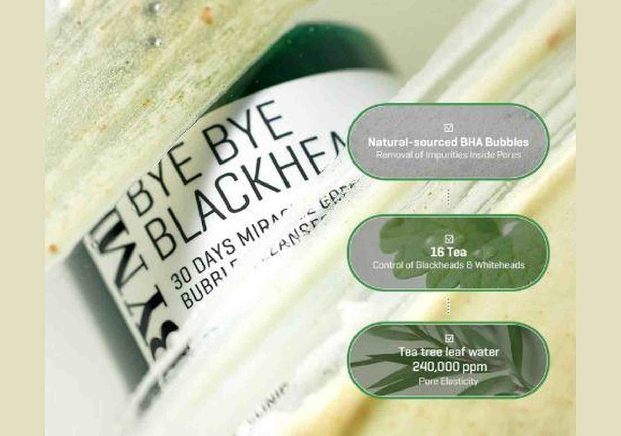 SOME BY MI | Bye Bye Blackhead 30 Days Miracle Green Tea Tox Bubble Cleanser - 120ml - InternationalCosmetic