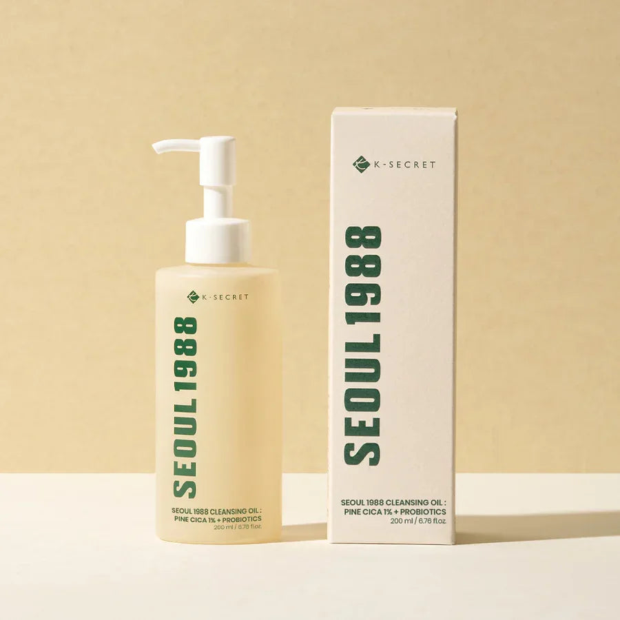 K-SECRET | Seoul 1988 Cleansing Oil Pine Cica 1% + Probiotics - 200 ml - InternationalCosmetic