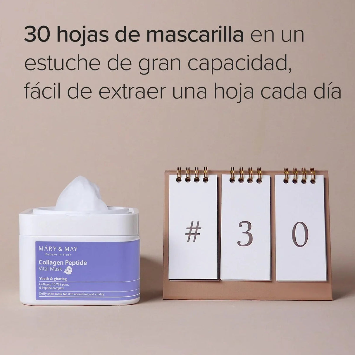 MARY & MAY | Collagen Peptide Vital Mask 30 sheets - 400 ml - InternationalCosmetic