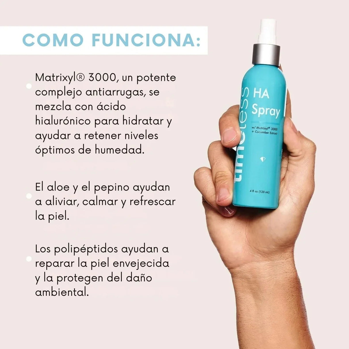TIMELESS | HA Spray Matrixyl 3000 + Cucumber Spray - 120ml - InternationalCosmetic