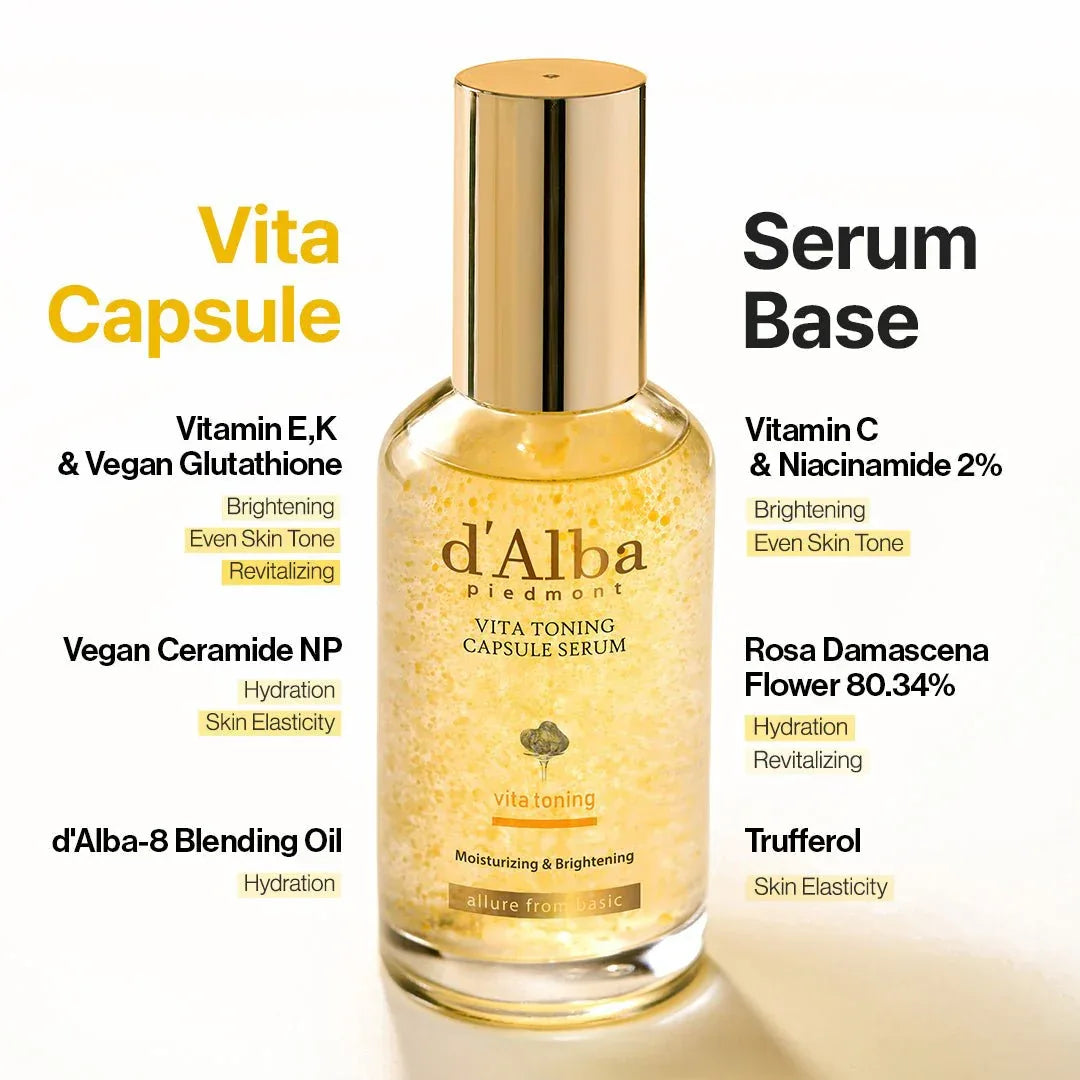 D'ALBA| Vita Toning Capsule Serum - 100ml - InternationalCosmetic