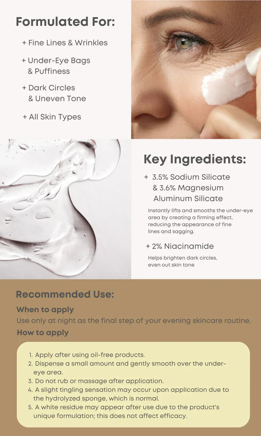 NINE LESS | Ever-Youth Dual Effect Eye Cream - 20 ml - InternationalCosmetic